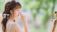 小清新甜美少女文艺户外迷人写真(9)