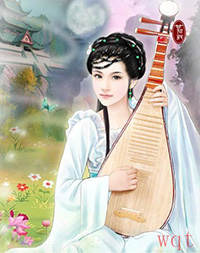 手绘多才多艺古装美女(11)
